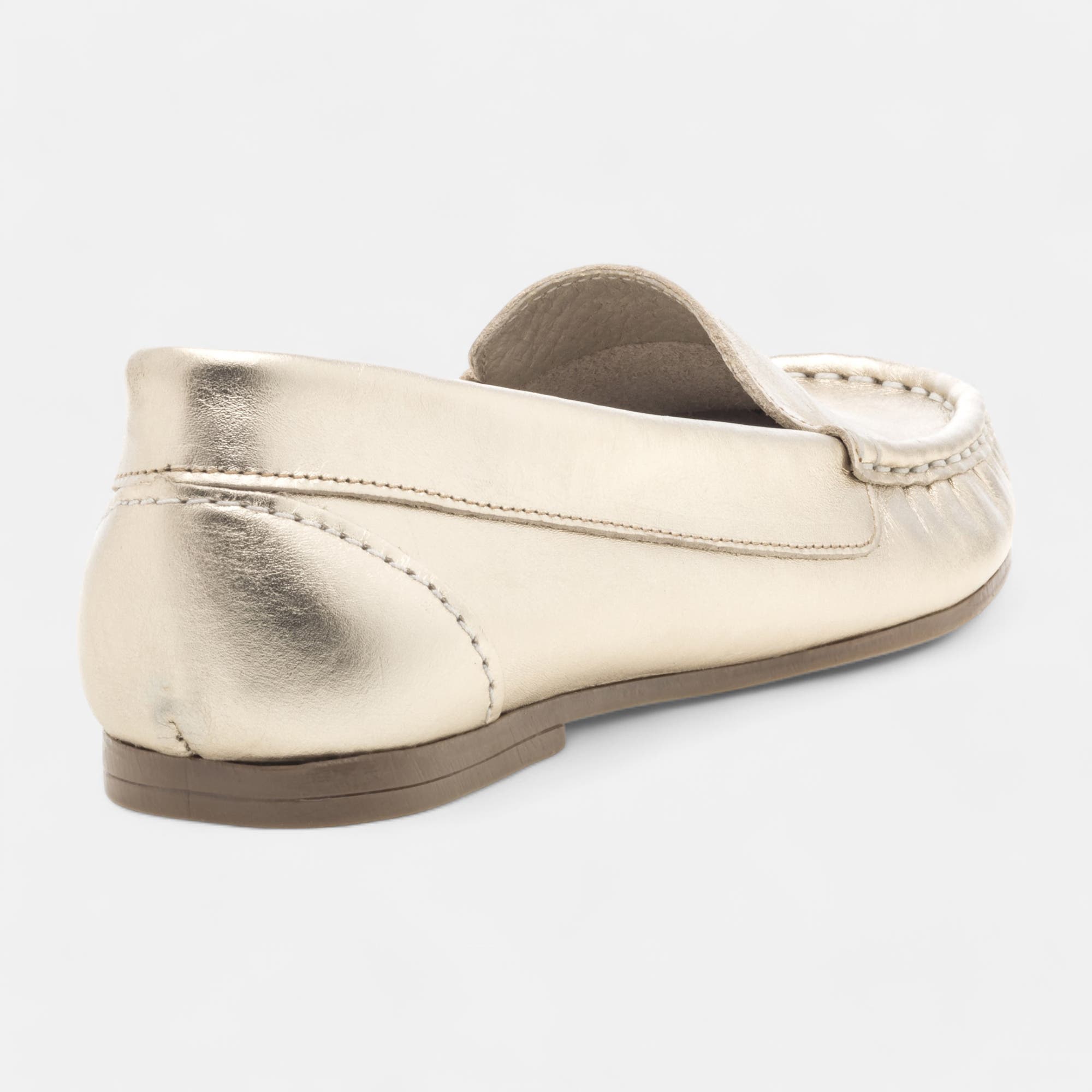 Mocassins Femme en cuir or