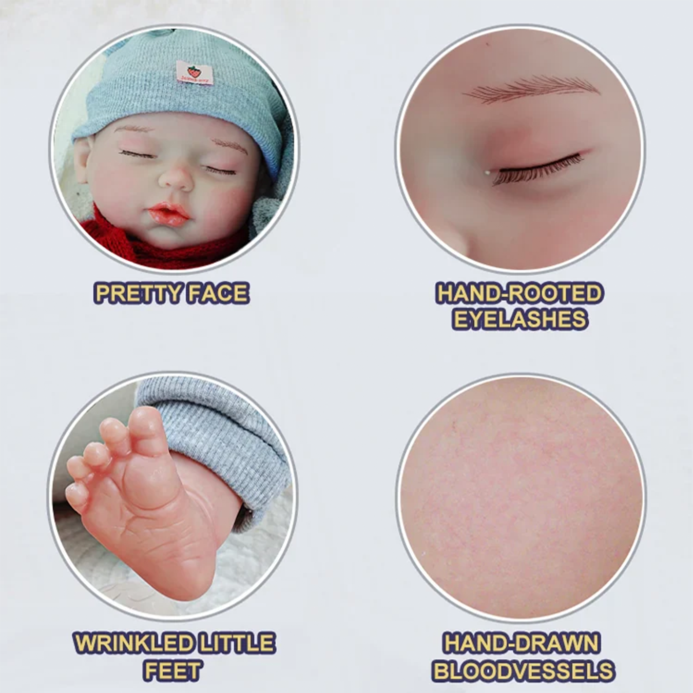 (55cm) Reborn Baby Puppe Lebensechte Kinder Spiel Puppe Toddler Doll inkl. Kleidung / Accessoires (Batteriebetrieben) - Rosa T-Shirt