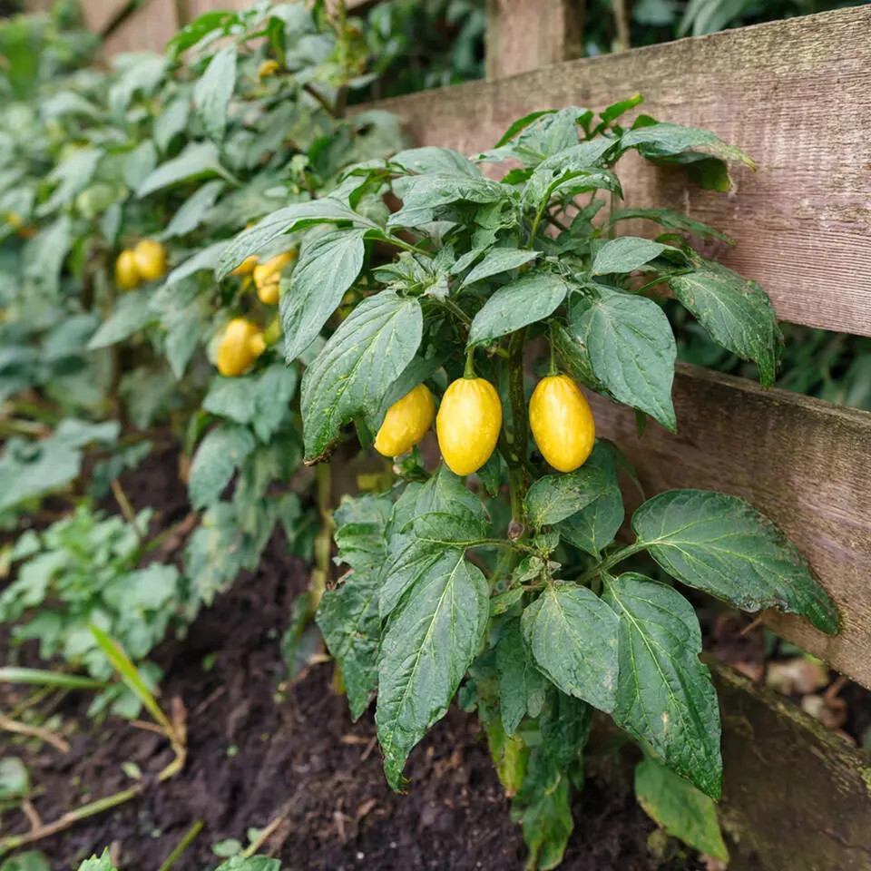 Meloenpeer - Set van 6 - Solanum Muricatum 'Pepino gold' - Hoogte 25-40cm - ⌀9cm