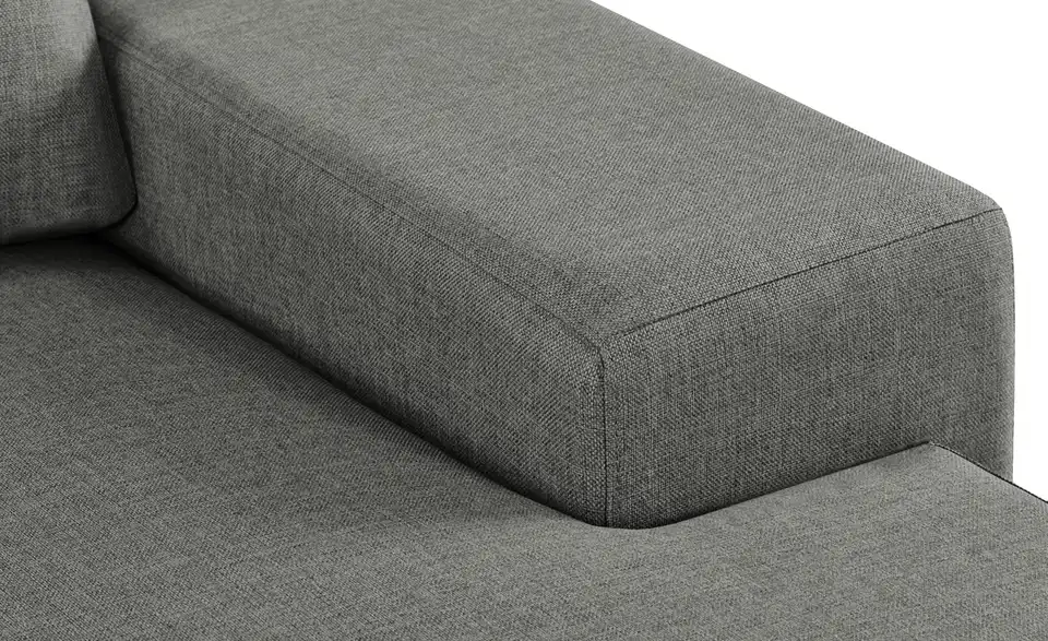 Ecksofa Rome Anthrazit rechts Webstoff