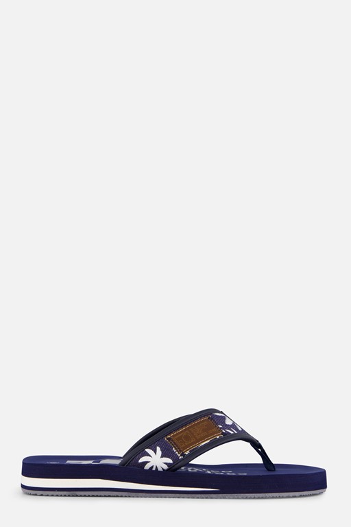 S.Oliver Slippers blauw Textiel