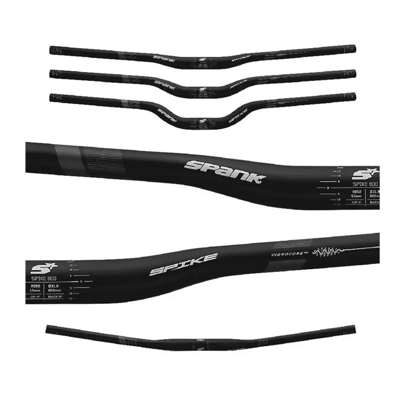 SPANK Cintre Spank SPIKE 800 Vibrocore, rise 30mm, noir/gris LTD