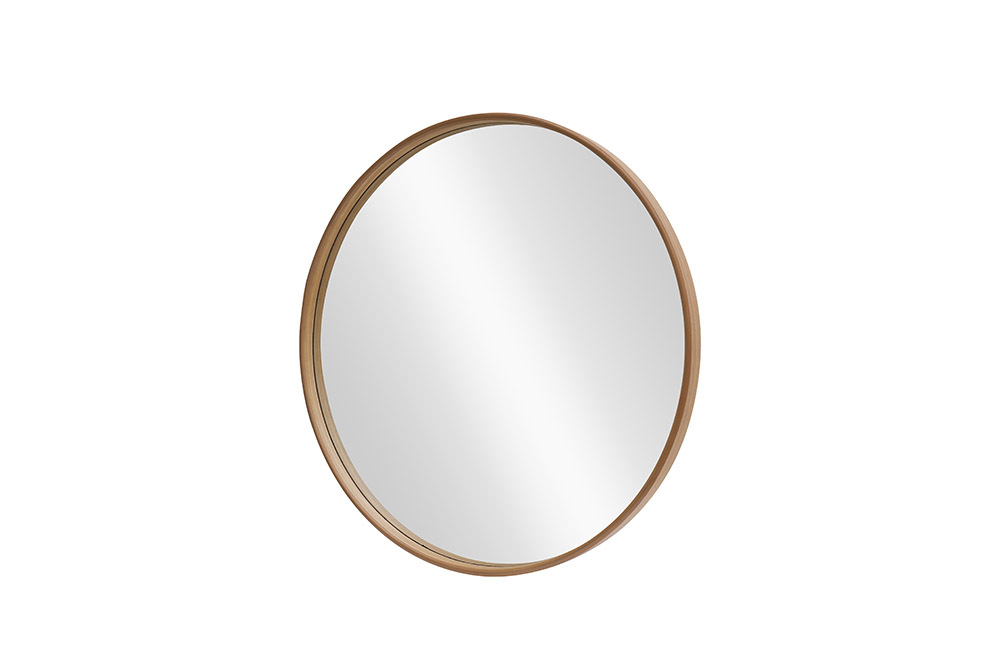 Runder Wandspiegel PORTRAIT 70cm natur in Eichenholz-Design