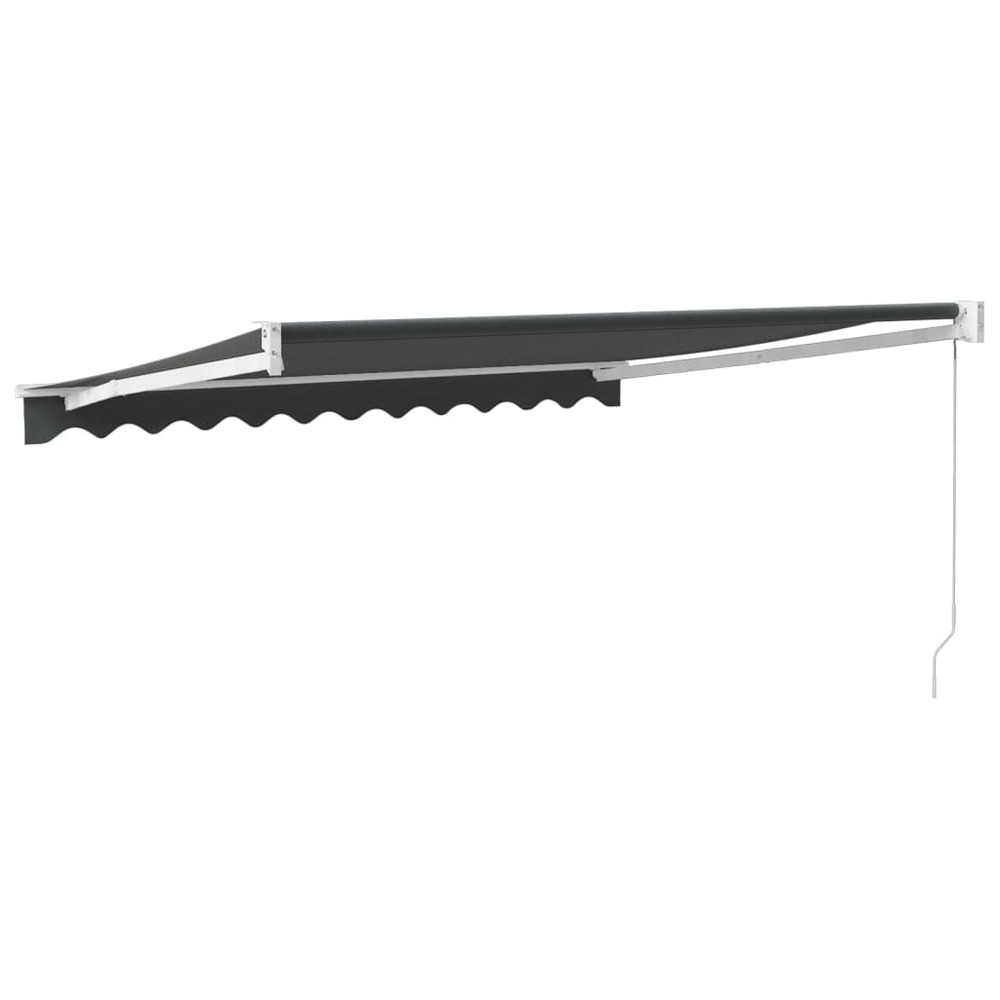 Auvent rétractable anthracite 3,5x2,5 m tissu et aluminium