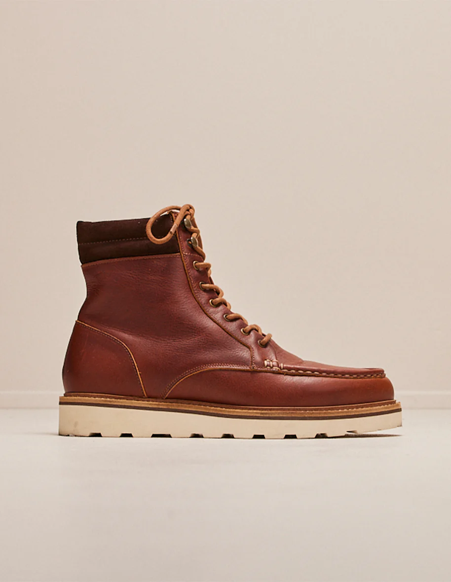 Bottines Bastien - Cuir pull-up terracotta