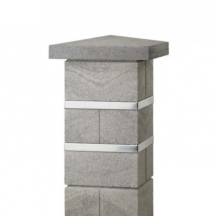 Insert inox pour pilier 30 x 30 cm