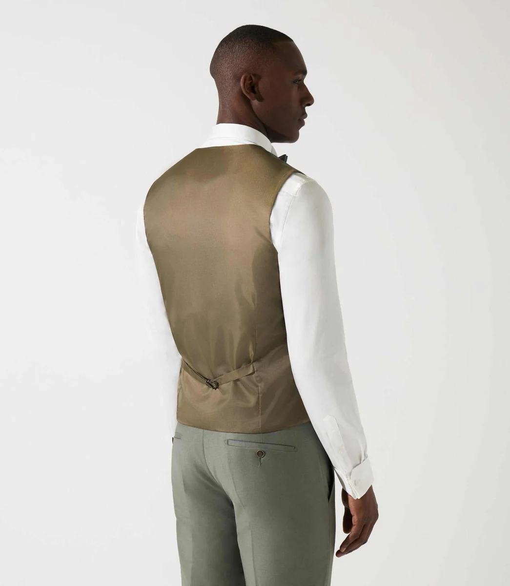 Gilet de costume kaki clair