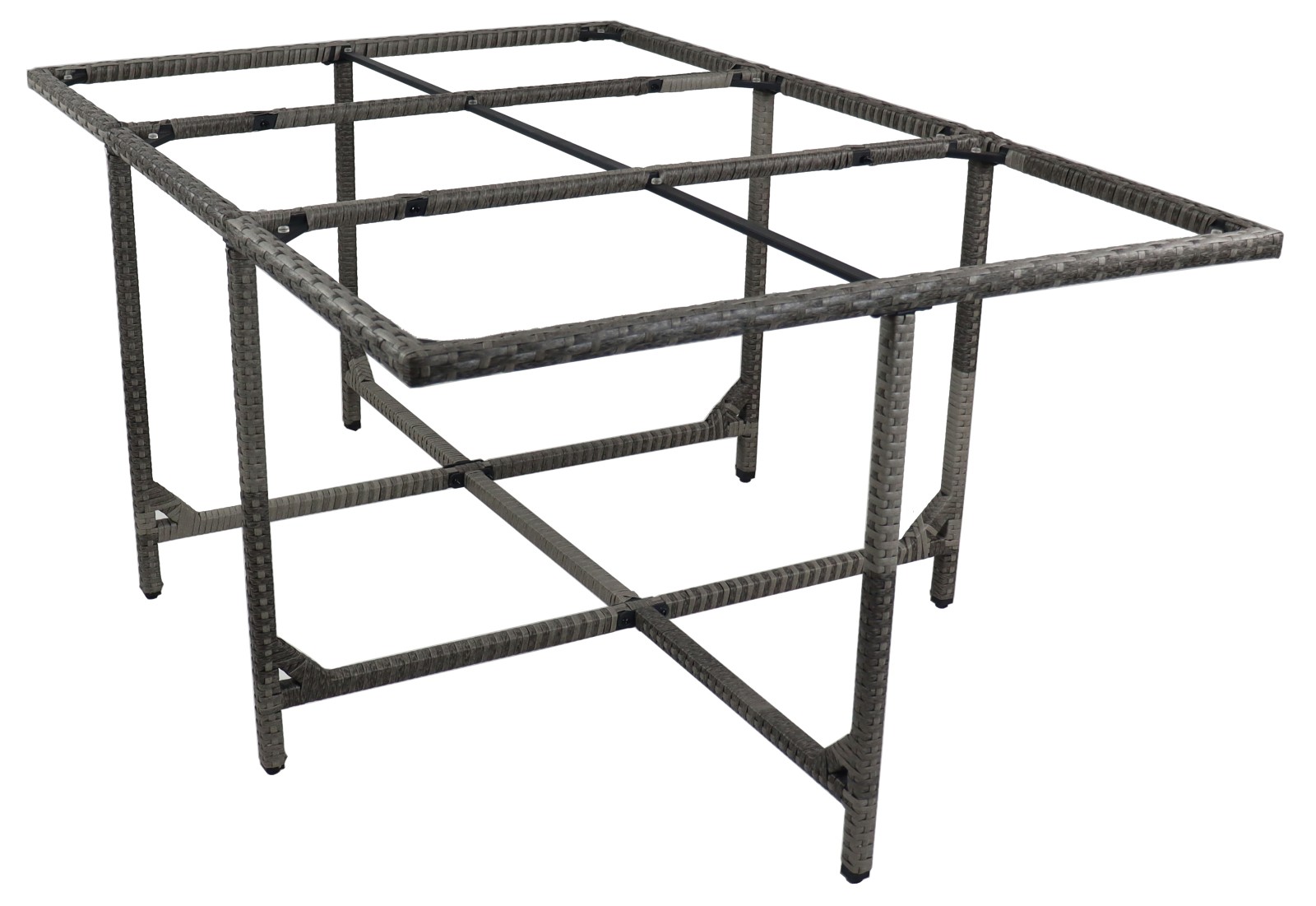 Gartentisch - grau - Rattan - 170 cm