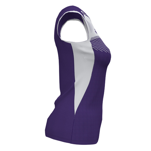 Camiseta sem mangas Joma Supernova II roxa e branca