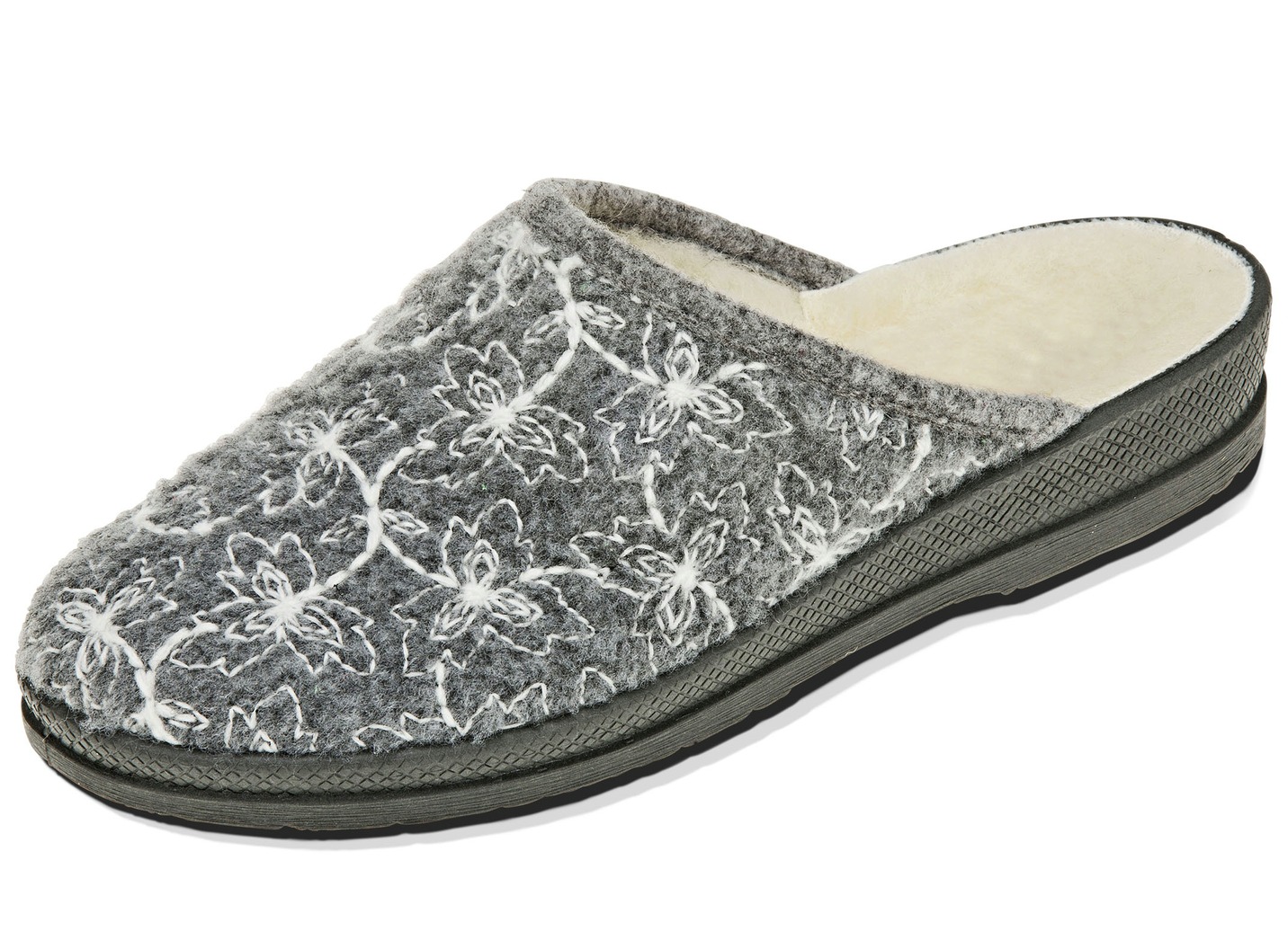 Textil-Pantoffel mit schöner Stickerei