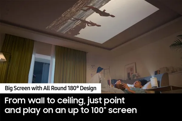 Samsung | The Freestyle (2. Generation) - DLP-projektor - LED - bærbar - 550 lumen - Full HD (1920 x 1080) - 16:9 - 802.11a/b/g/n/ac trådløs/AirPlay 2
