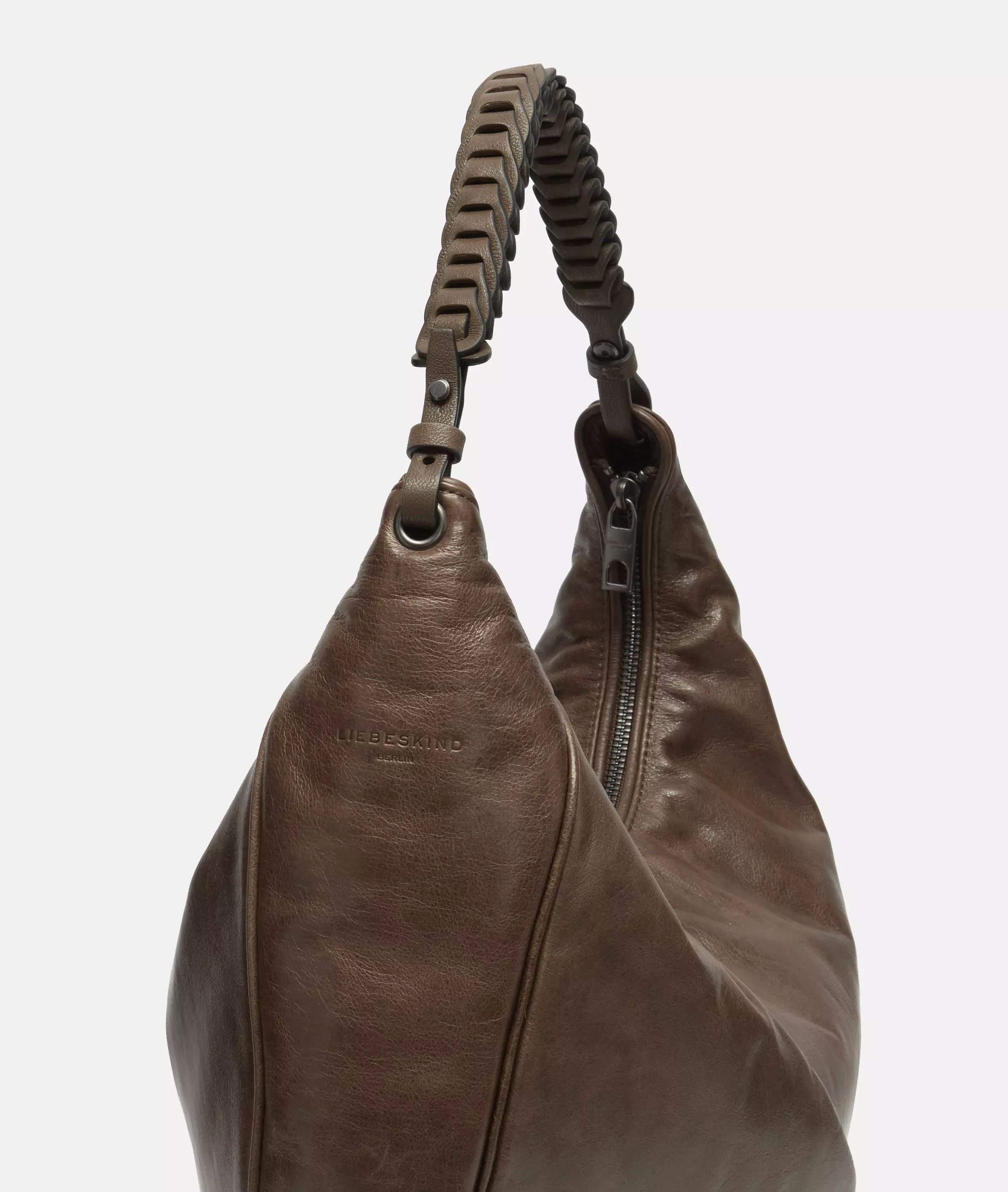 Luna Hobo M Spacious hobo bag made from waxed leather