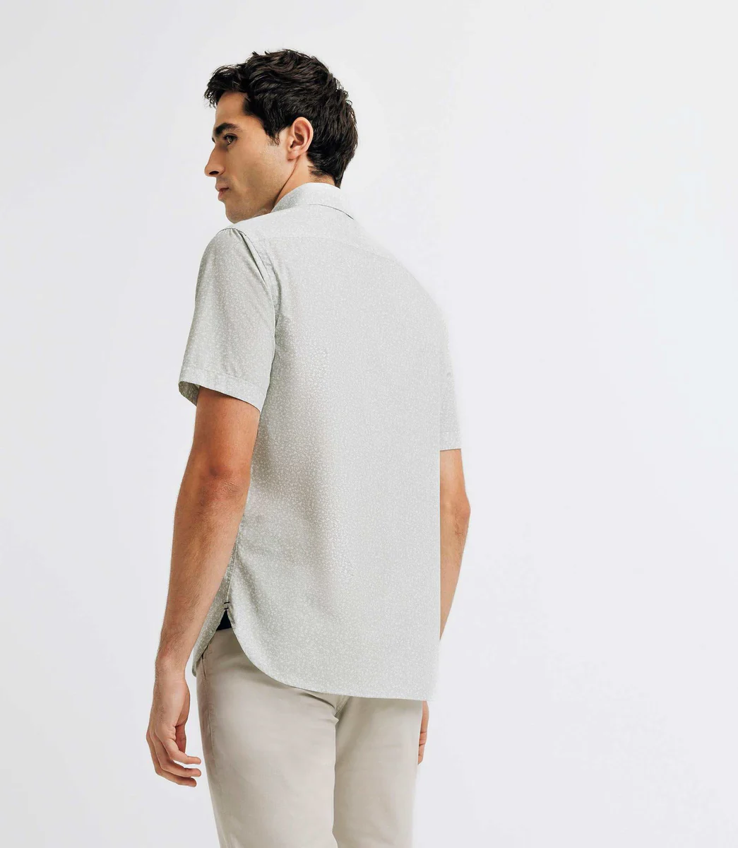 Chemise casual imprimée vert clair