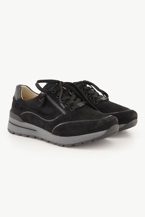 Caprice Leder-Sneaker, Zipper, Veloursleder, Weite H