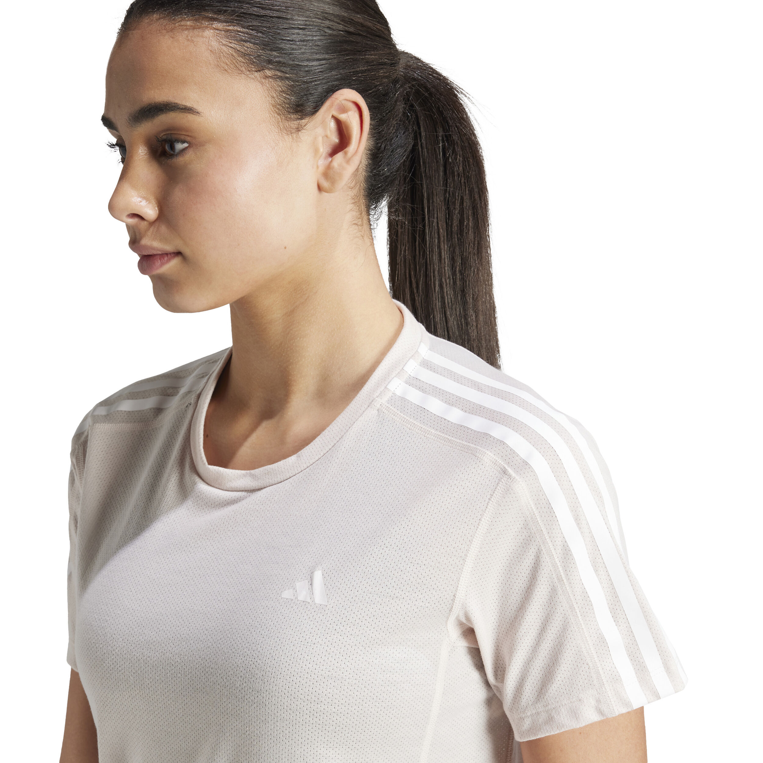 adidas Own The Run E 3S Tee Maillot De Course Femmes - Crème