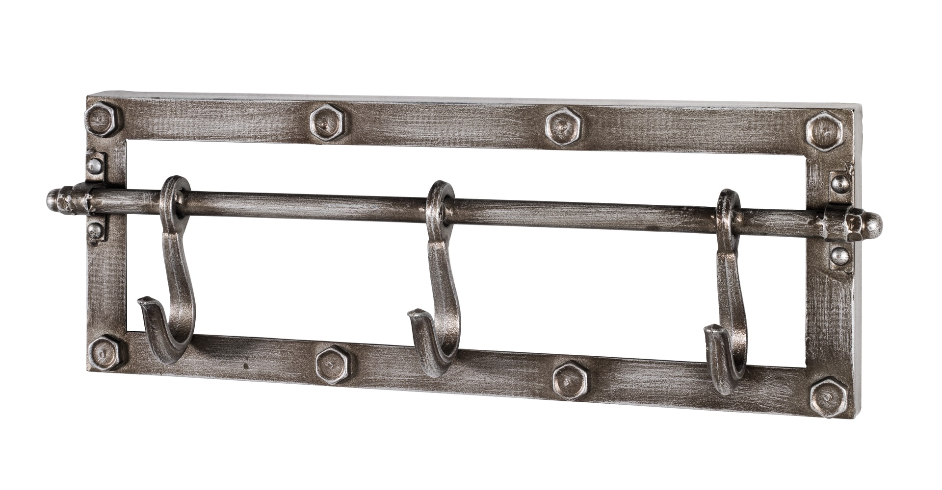 Garderobenleiste 43 x 8 x 15 cm Metall grau