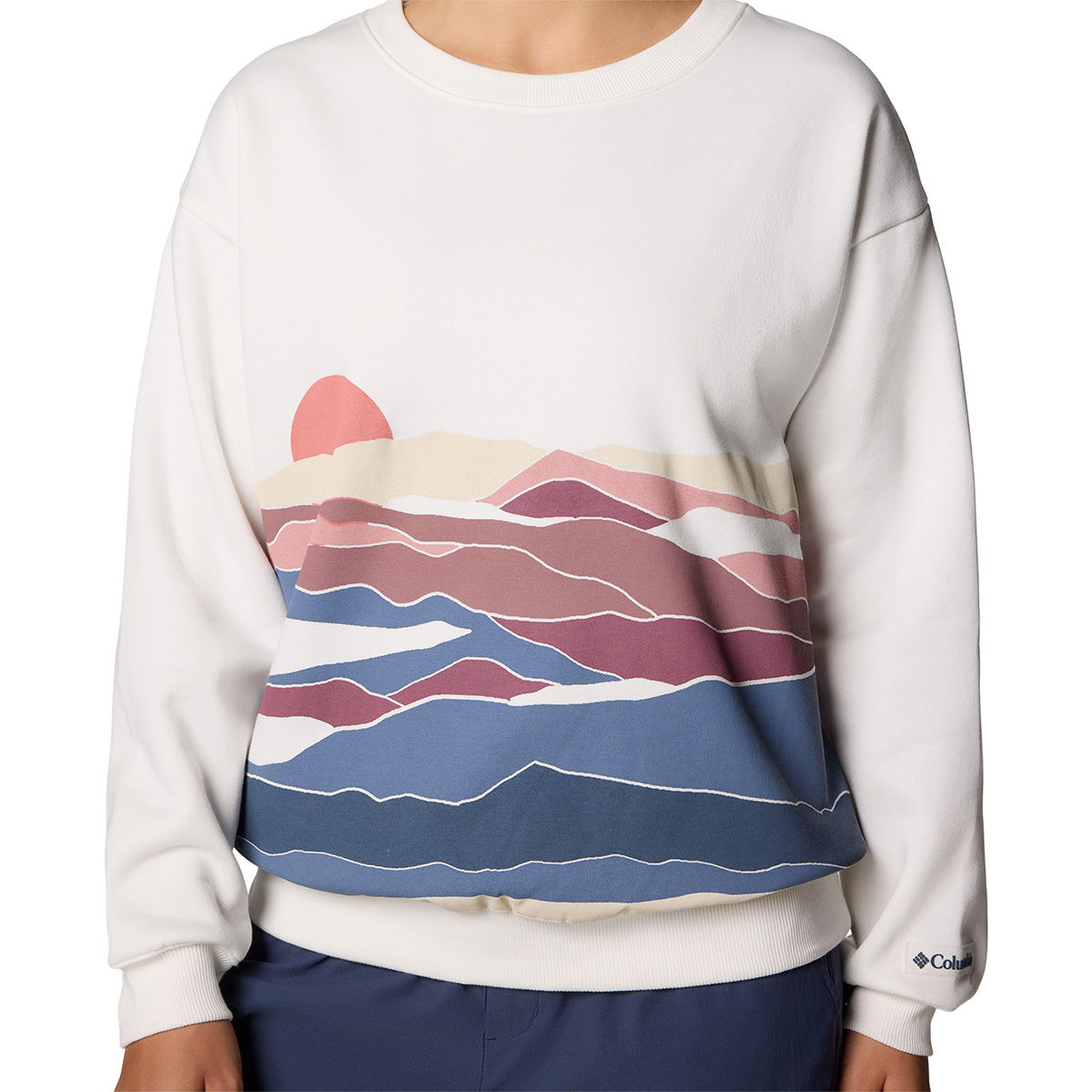 Columbia Meridian Creek Crew Shirt, dame (Sea Salt)