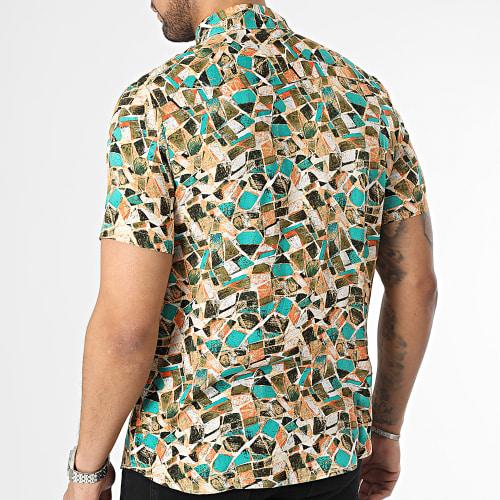 Chemise Manches Courtes Beige
