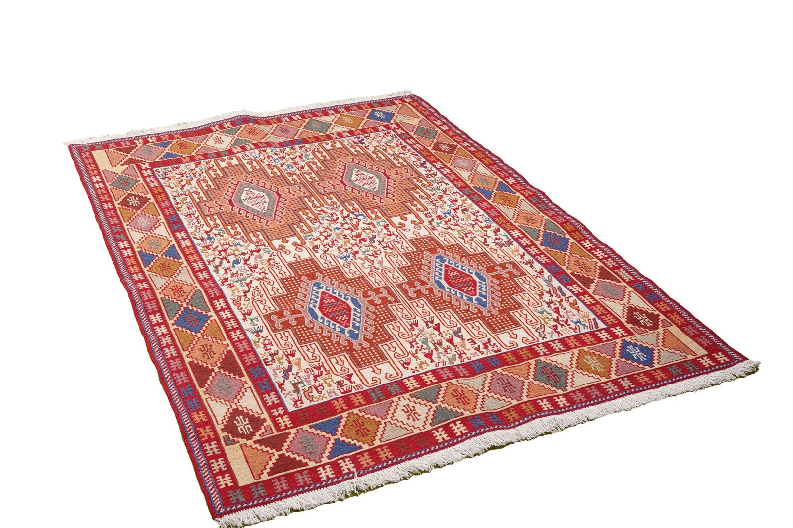 porta x Ipek Kelimteppich SUMAK SHAHSAVAN ANNELIESE 109 x 141 cm mehrfarbig