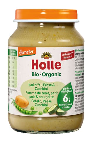 Holle Glas Gemüse Kartoffel, Erbse & Zucchini