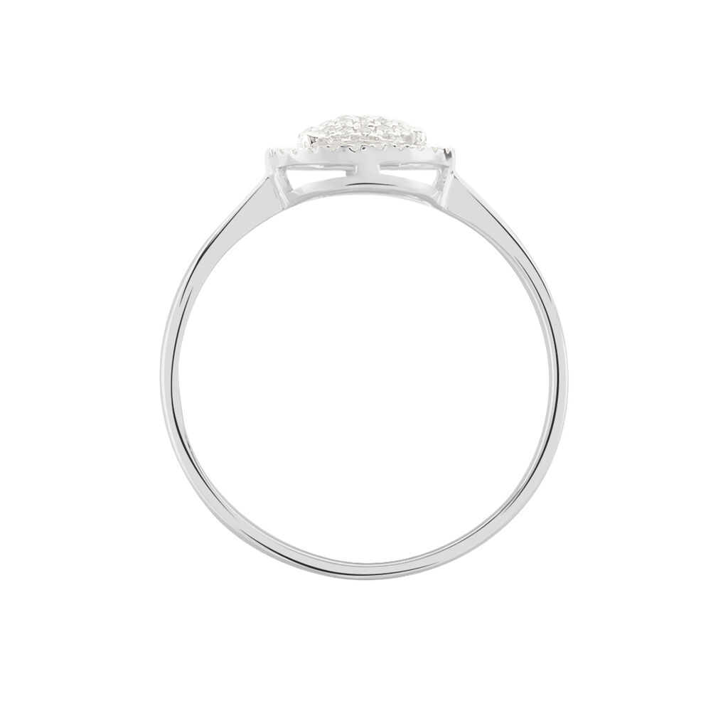 Bague Soleil D'hiver Or Blanc Diamant Divers