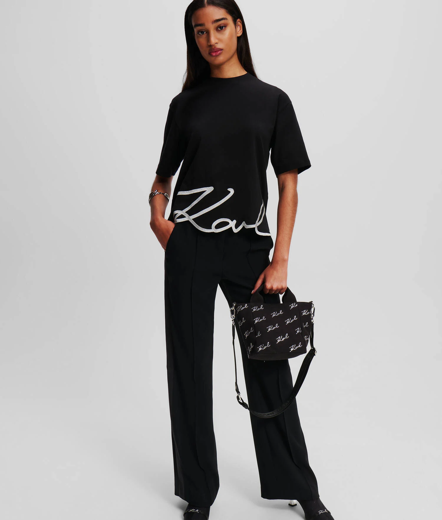 CABAS EN STRASS K/SIGNATURE