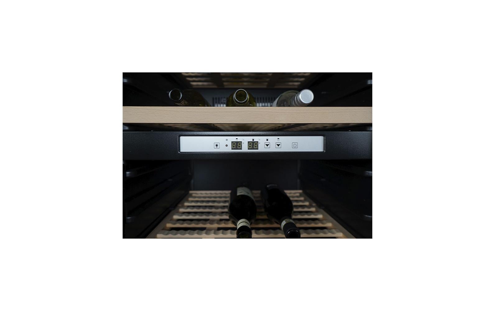 Weinklimaschrank WKH448D Schwarz, Rechts<br>Freistehender Weinkühler