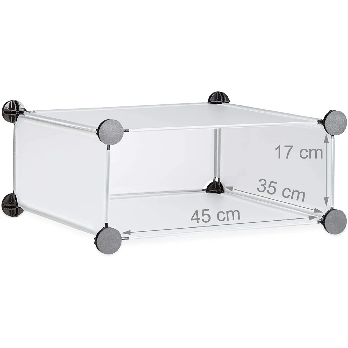 Helloshop26 Meuble à chaussures - 12 casiers - Transparent