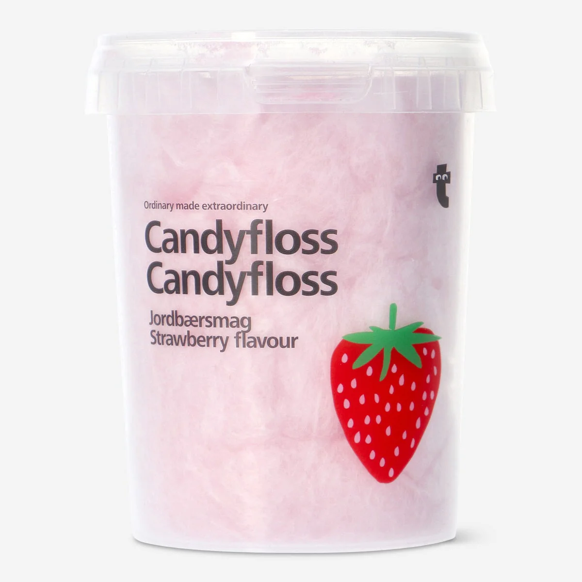 Candyfloss. Jordbærsmag