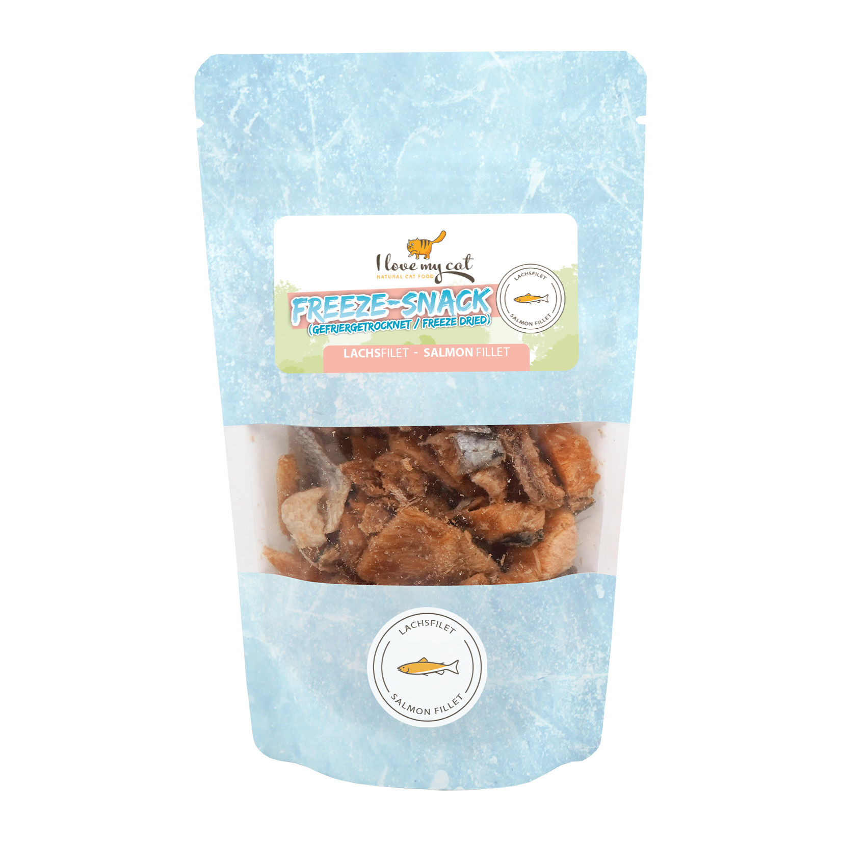 Friandise freeze pour chats - filet de saumon (lyophilisé) - 25g