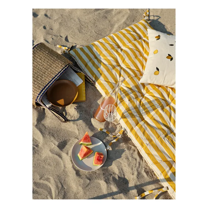 Broste Copenhagen Tapis de plage Franca | Jaune tournesol
