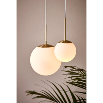 Nordlux hanglamp Grant opaal messing Ø25cm E27