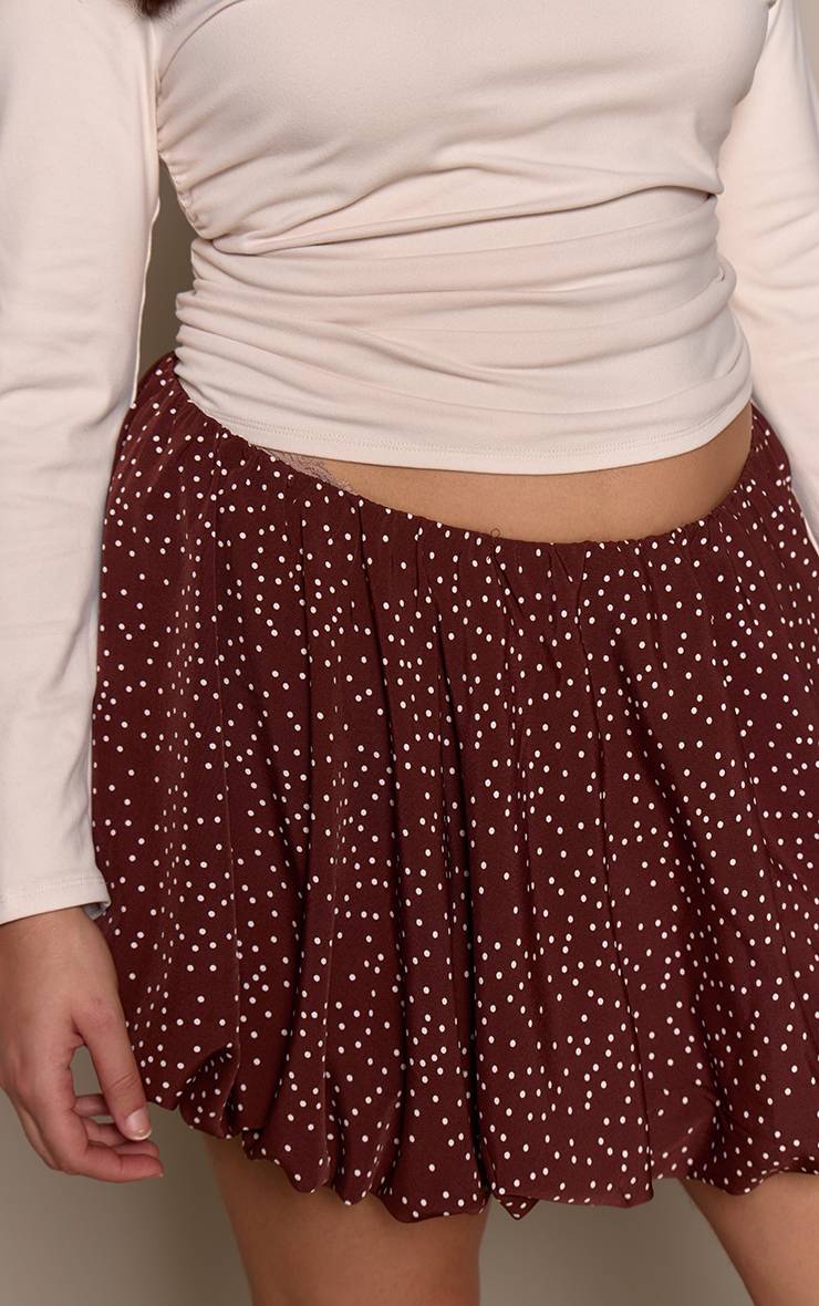 Marron Jupe Bouffante En Coton À Rayures Fines Grande Taille