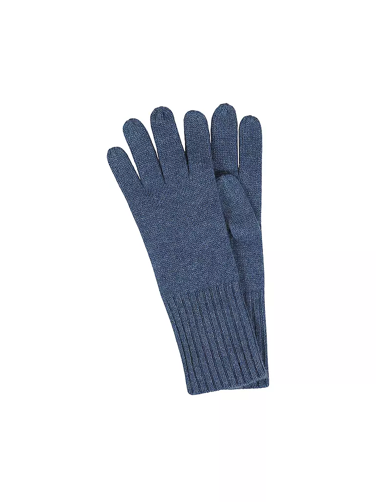 SEEBERGER Kaschmir Handschuhe blau