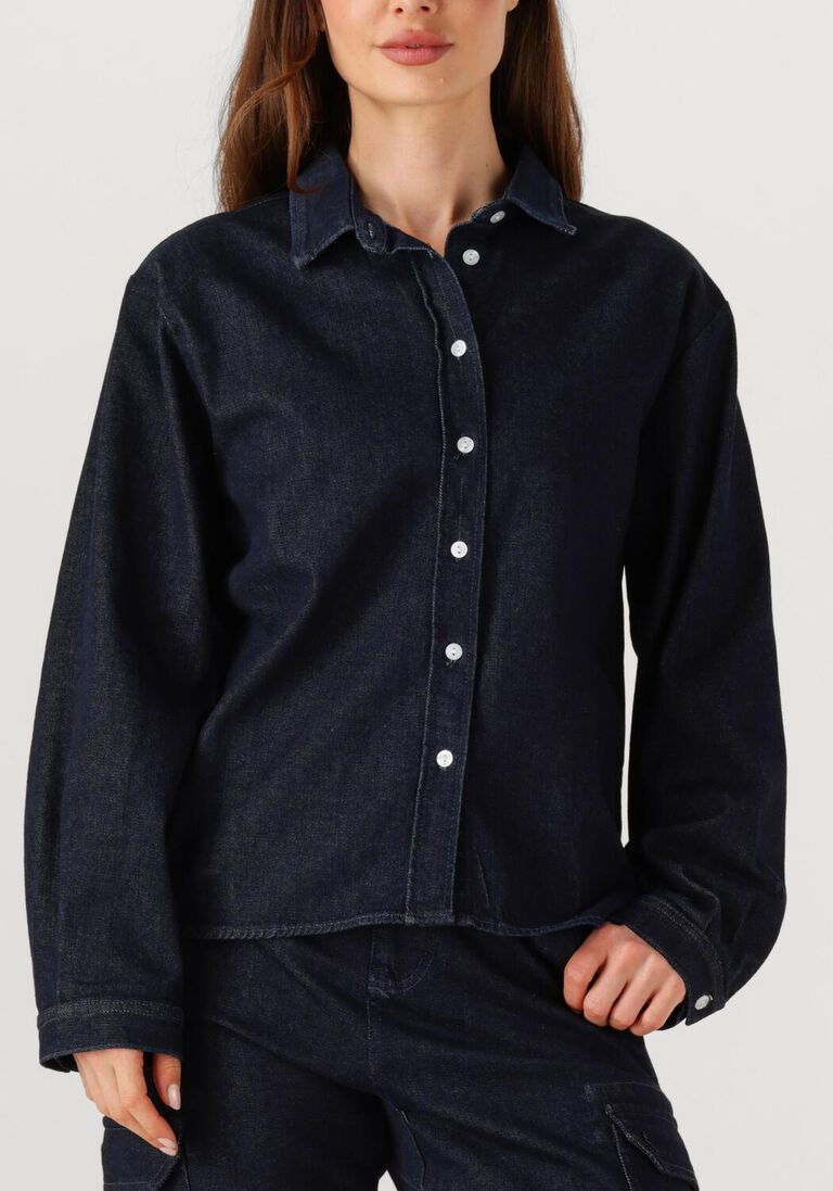 donkerblauwe penn & ink blouses blouse w25z801