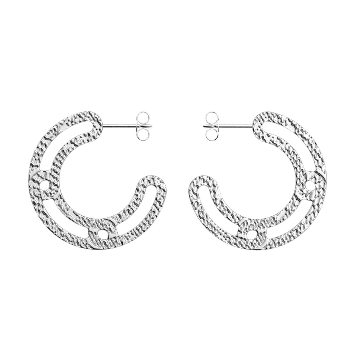 Boucles d'oreilles Les Georgettes Ecailles Argenté