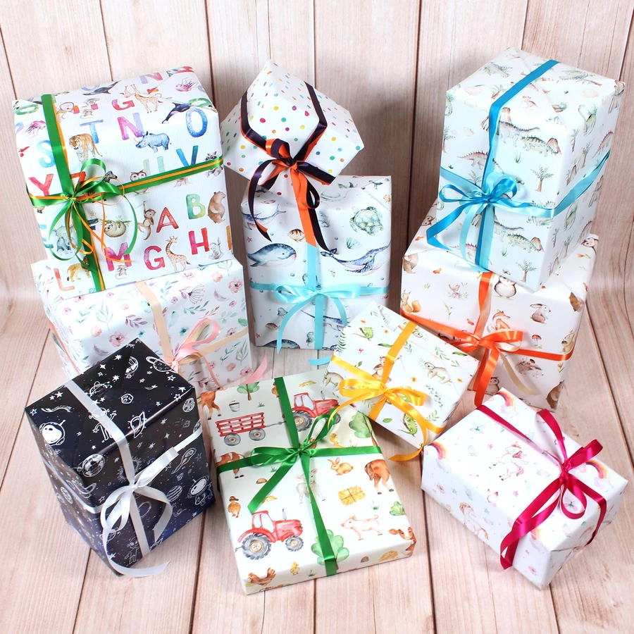 Nikima Geschenkpapier 5 Bögen Weihnachten – 1,60€qm Größe: - 84,1 x 59,4 cm bunt