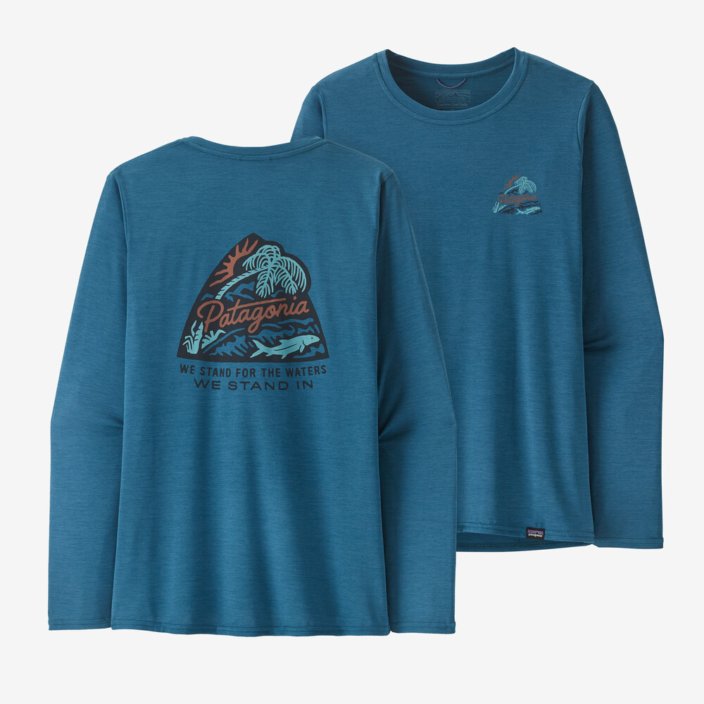 Damen-Langarmshirt Capilene Cool Daily Graphic - Waters