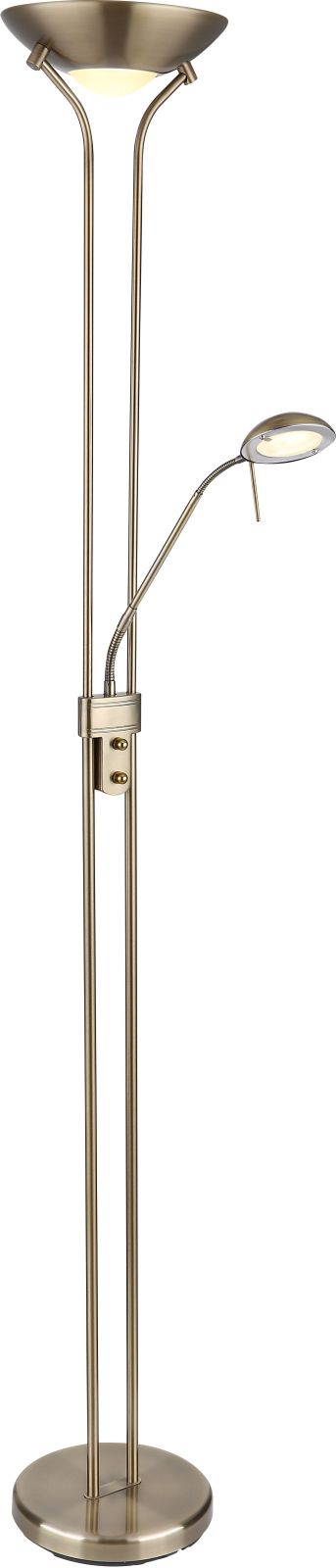 LED-Deckenfluter - Altmessing - 180 cm hoch