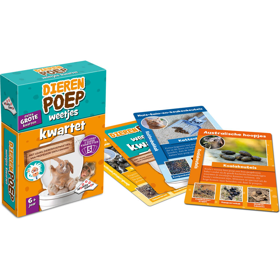 Dierenpoep weetjes kwartet