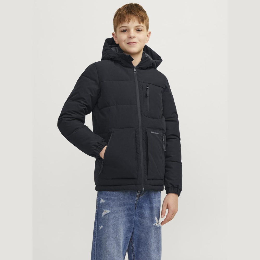 Køb Jack & Jones Junior Black Eotto Puffer Jakke