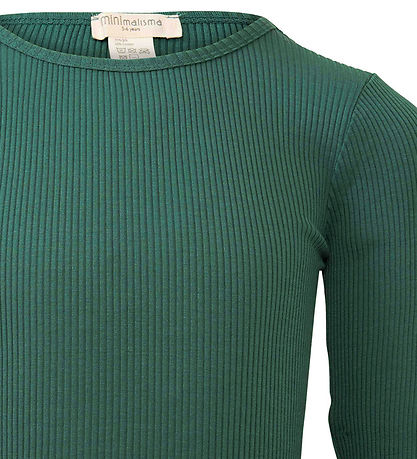 Minimalisma Bluse - Rib - Silke/Bomuld - Bergen - Emerald