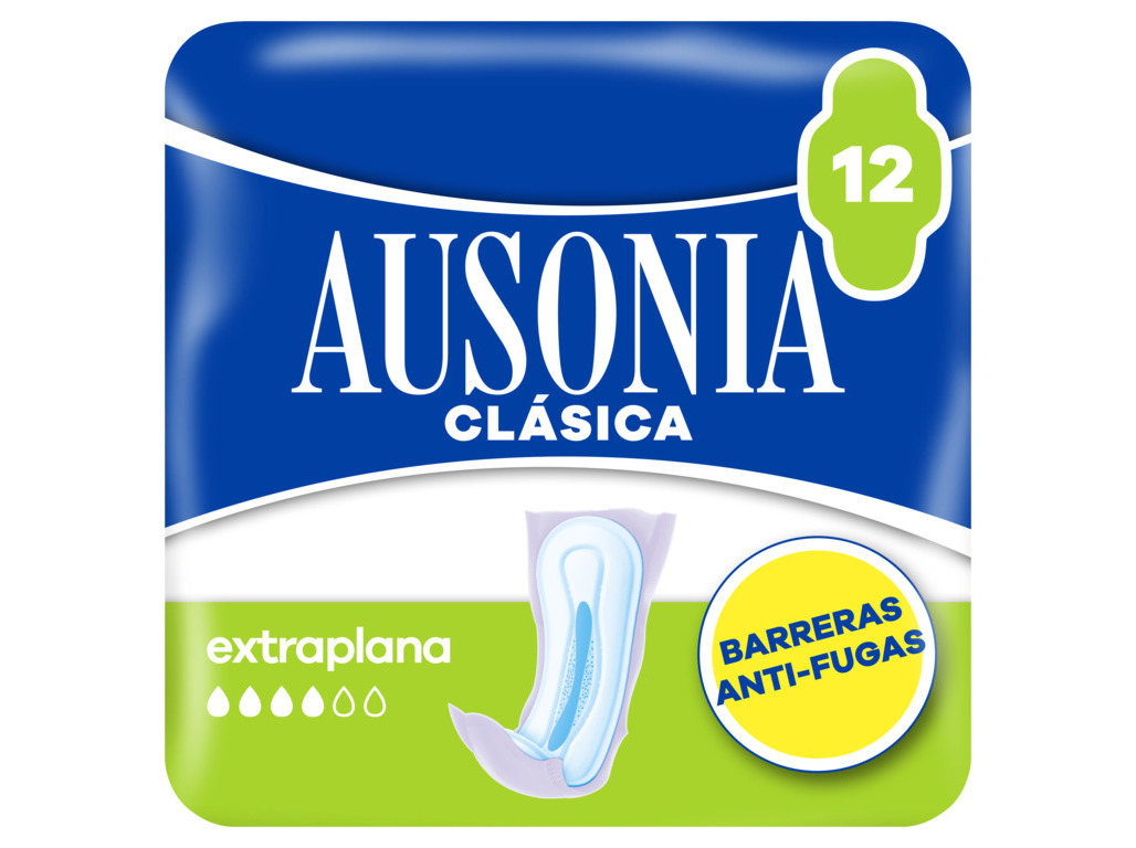 PENSOS AUSONIA EXTRA PLANA 12 UN