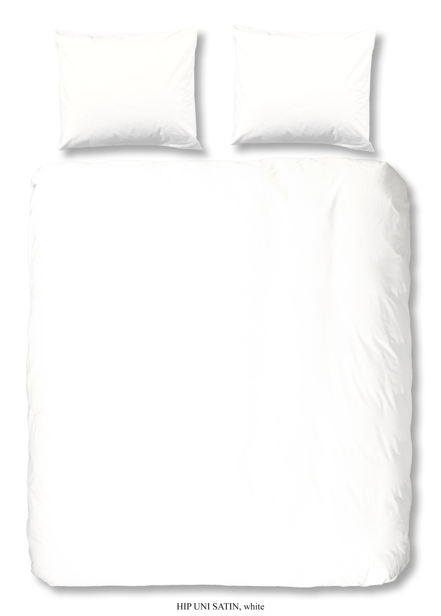 Dekbedovertrek Uni Satijn wit lits-Jumeaux