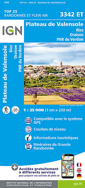 IGN - TOP25 3342ET PLATEAU VALENSOLE 1 25 000
