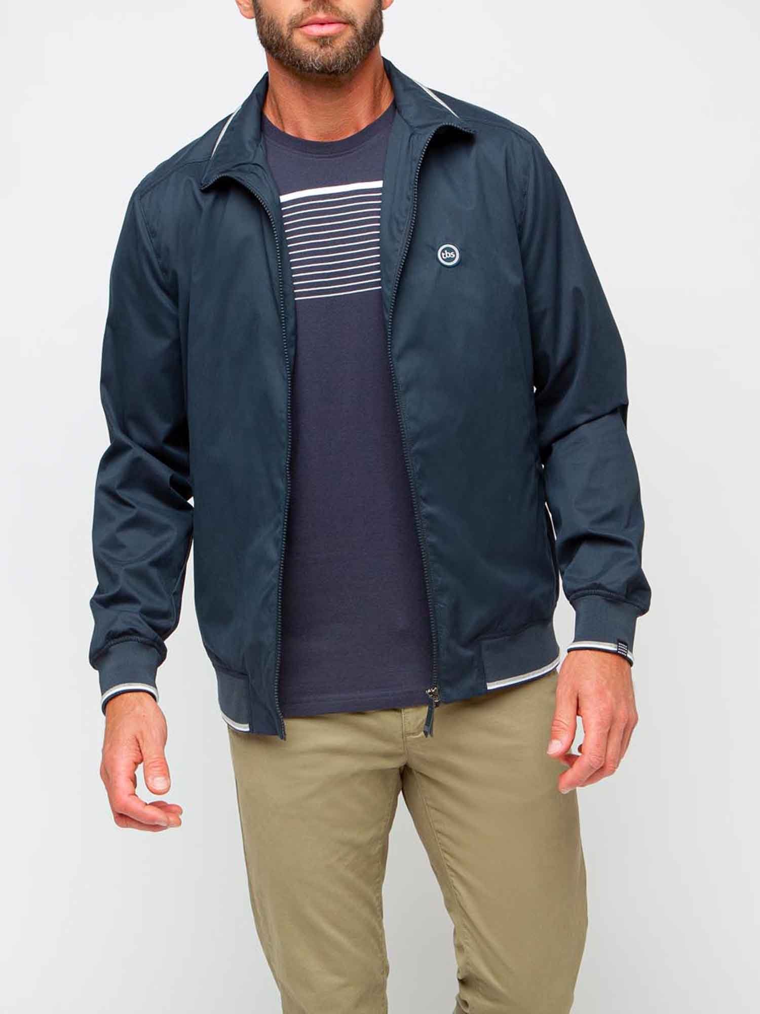 Blouson Homme Zippé Avec Poches Marine