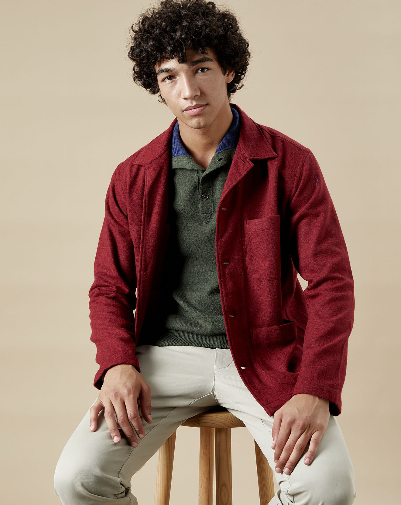 Hartford Veste en Laine mélangée Perry bordeaux