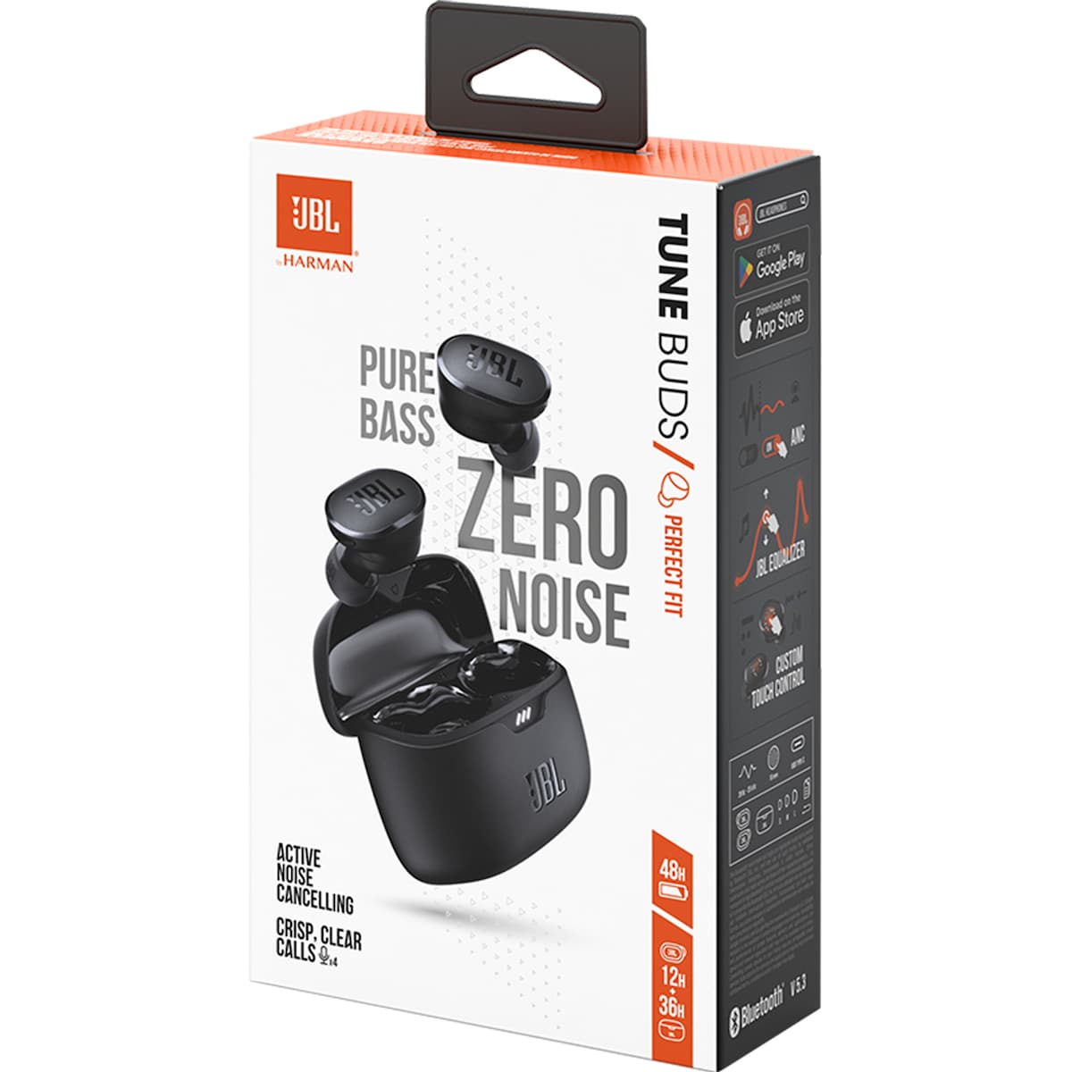 JBL Tune Buds helt trådløse in-ear hodetelefoner (sort)