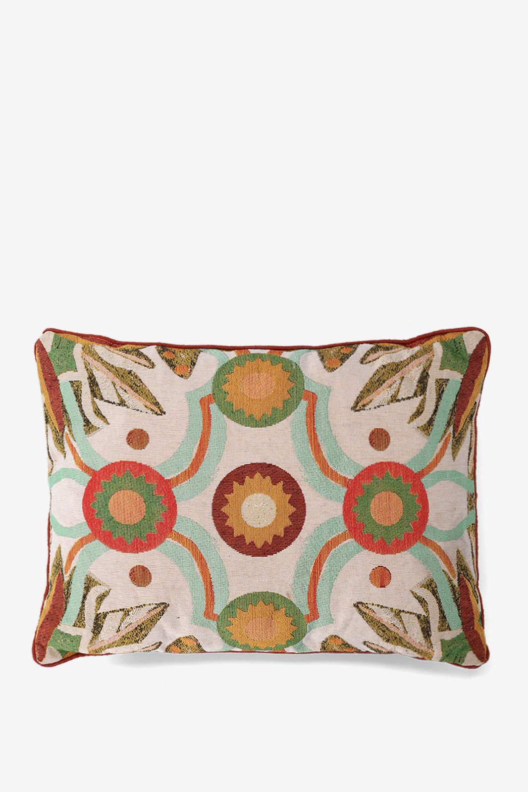 Multicolour jacquard mozaïek kussen