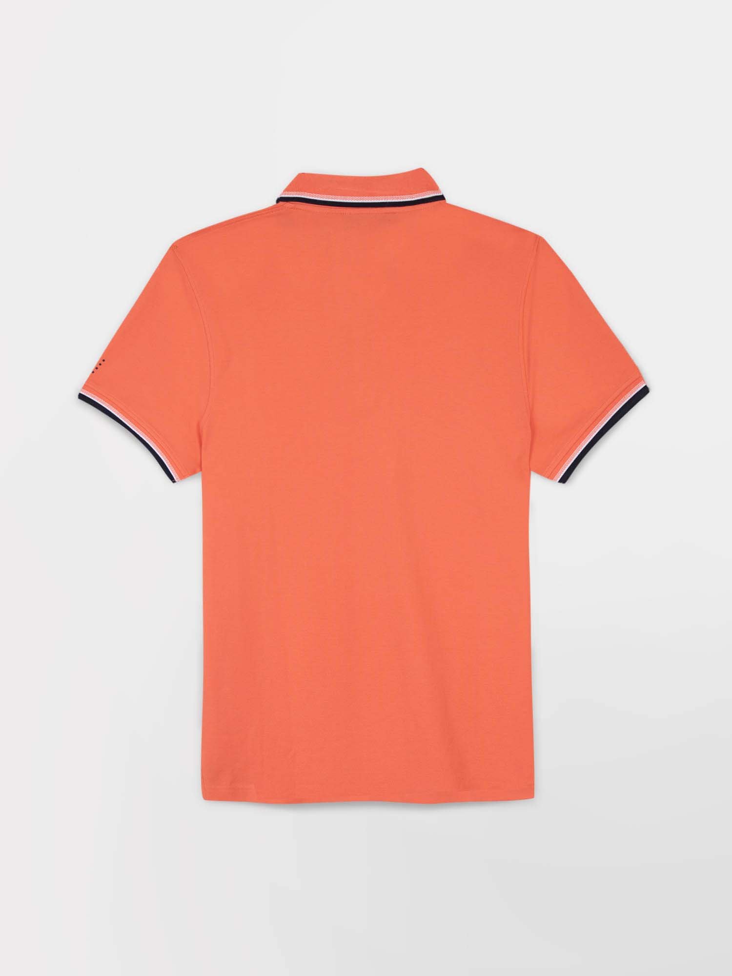 Polo Homme Manches Courtes Coton Biologique Corail